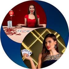 Dealer interface for Casino Hold'em showing hole cards, community board, and betting positions